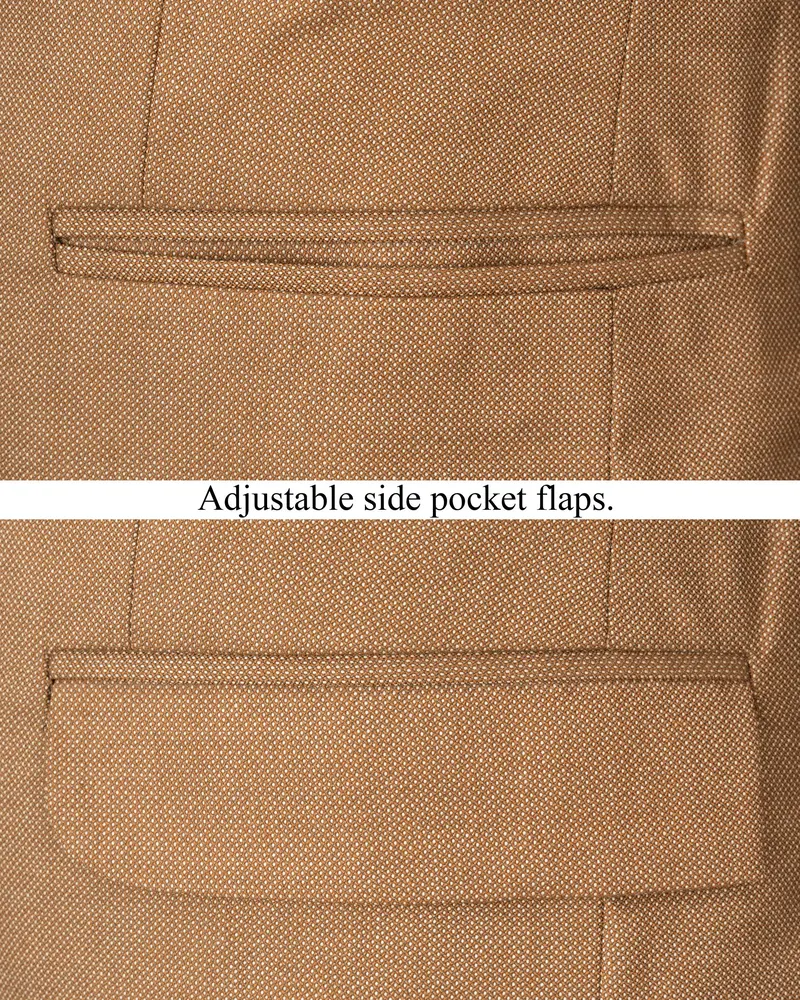 Brownish Dobby Textured Blazer 5