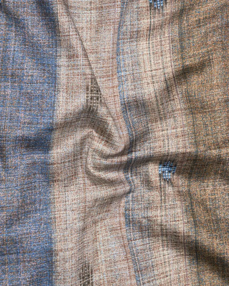 Brownish With Comet Blue Super Soft Premium Cotton Women’S Shirt 3