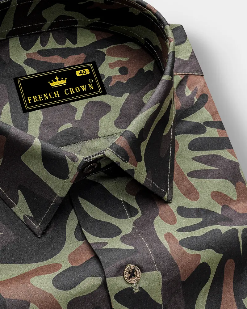 Brownish With Gunmetal Gray Multicolour Royal Oxford Shirt 1