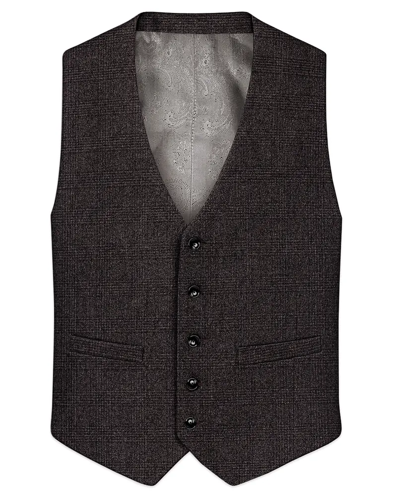 Bruno-Chicago Brown Wales Plaid Waistcoat 1