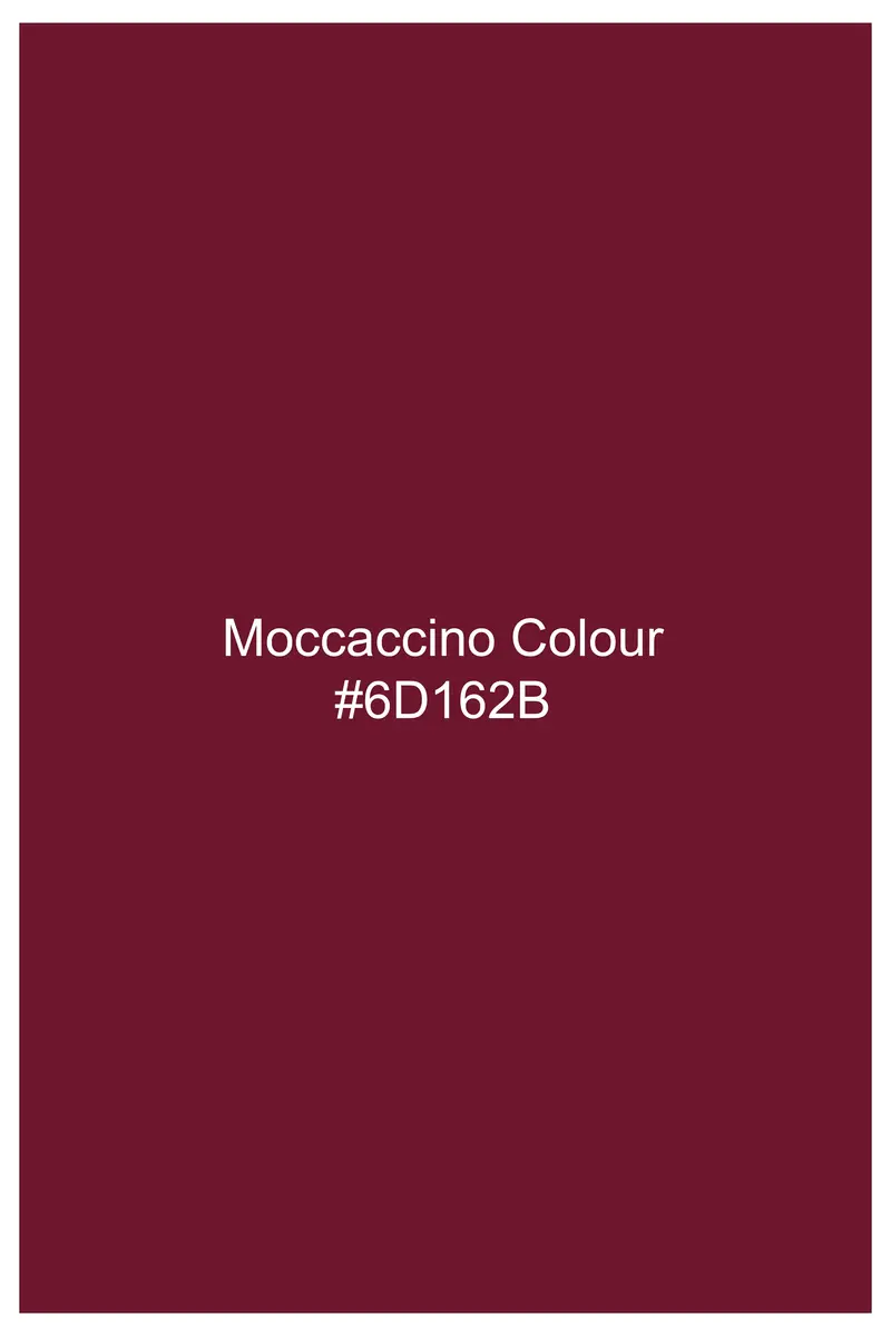 Brunoro Moccaccino Maroon Striped Oxford Premium Cotton Casual Shirt 7