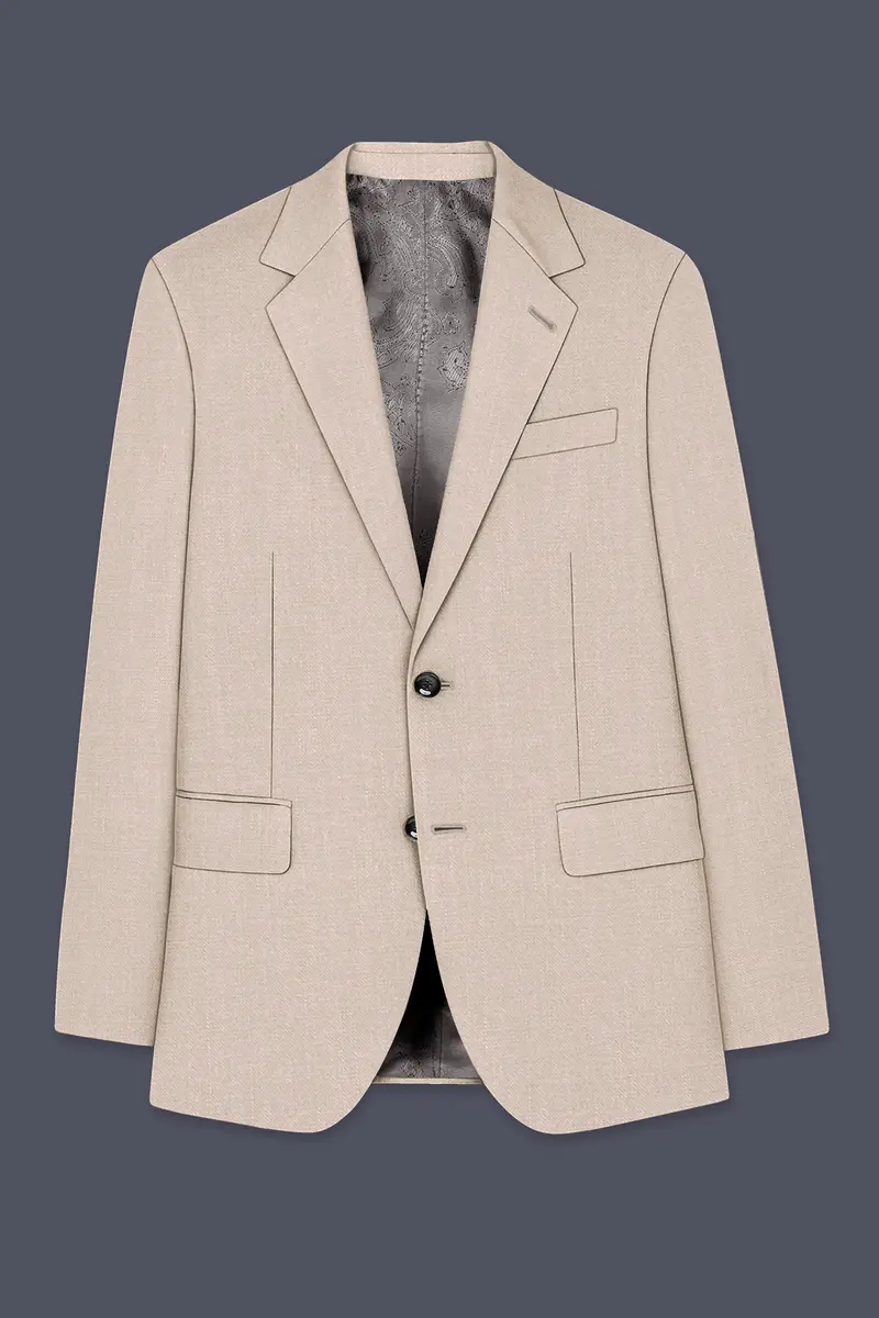 Brunoro-Wafer Brown Luxurious Linen Single Breasted Stretchable Traveler Blazer 7
