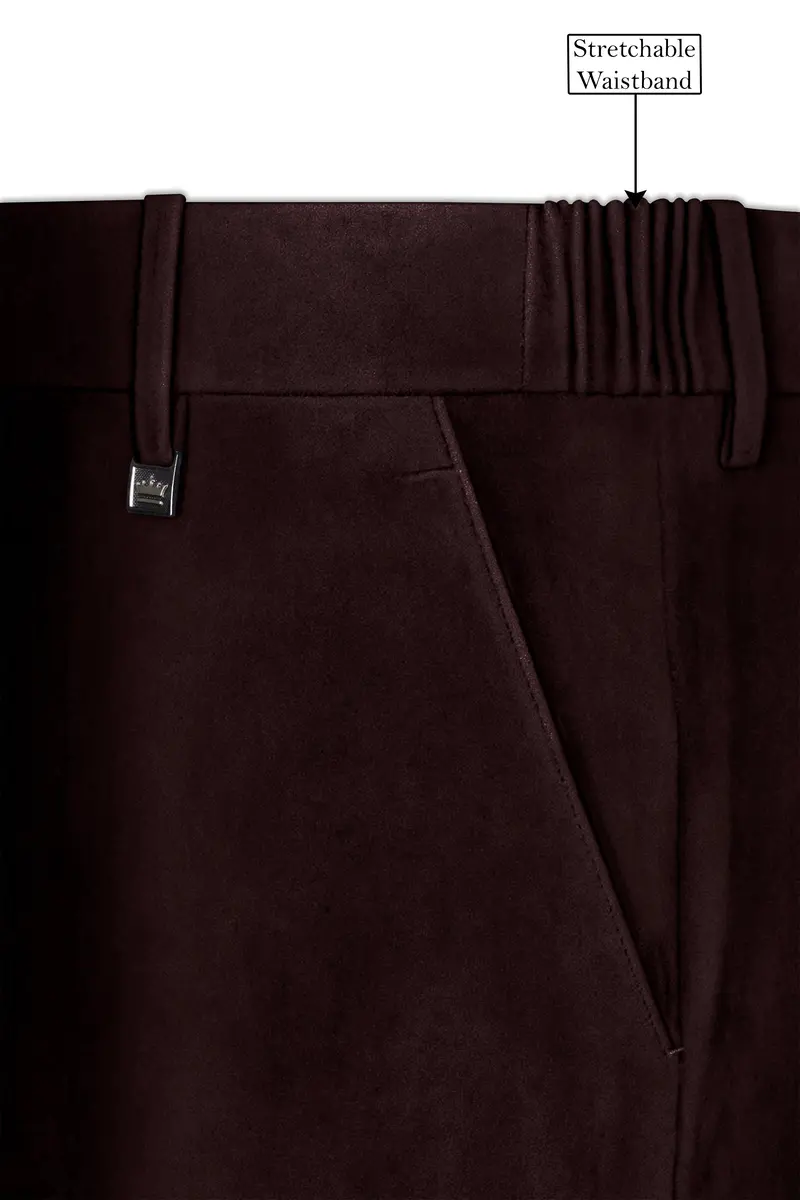 Brunvell-Asphalt Brown Velvet Peak Lapel Tuxedo Suit 15