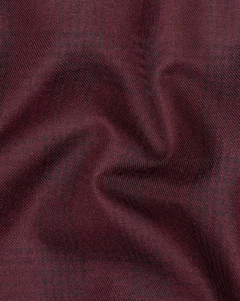 Buccaneer Burgundy Plaid Wool Rich Waistcoat 3