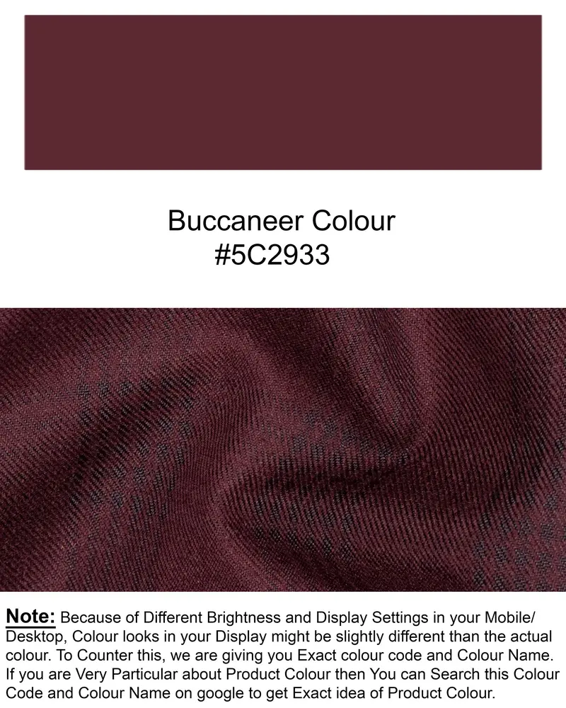 Buccaneer Burgundy Plaid Wool Rich Waistcoat 7