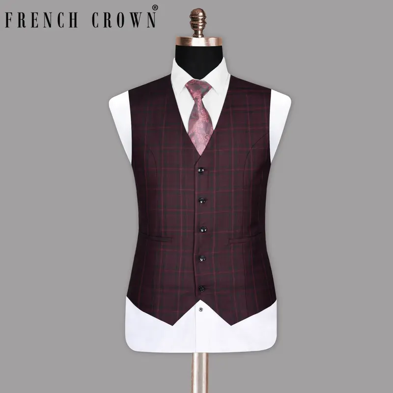 Bulgarian Rose Plaid Waistcoat 1