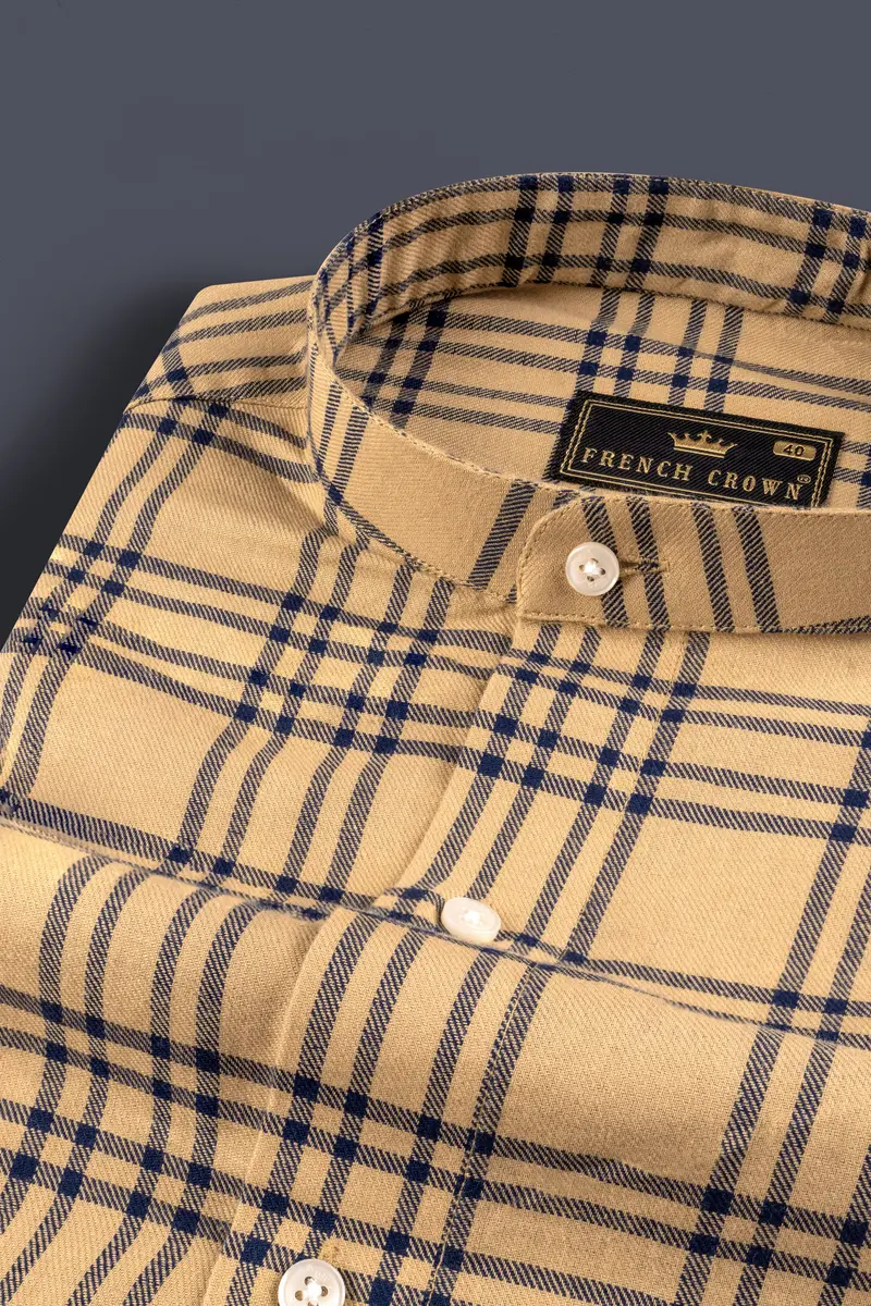 Bullet Shell Twill Plaid Premium Cotton Shirt 1