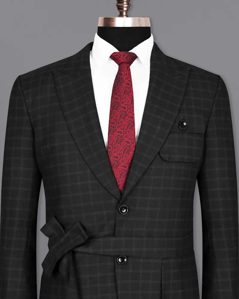 Bunker Black Windowpane Wool Rich Sports Blazer 2