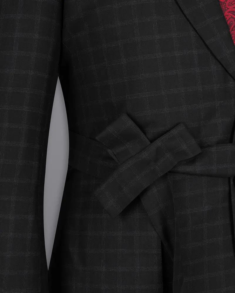 Bunker Black Windowpane Wool Rich Sports Blazer 5