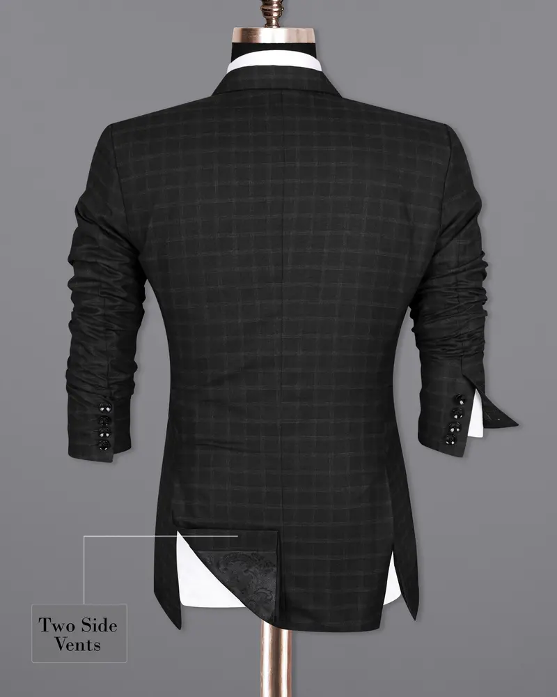 Bunker Black Windowpane Wool Rich Sports Blazer 9
