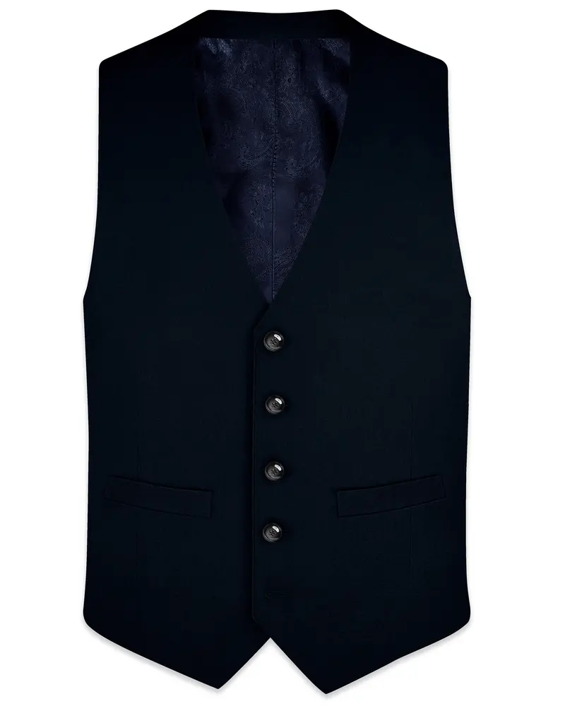 Bunker Blue Premium Cotton Waistcoat 1