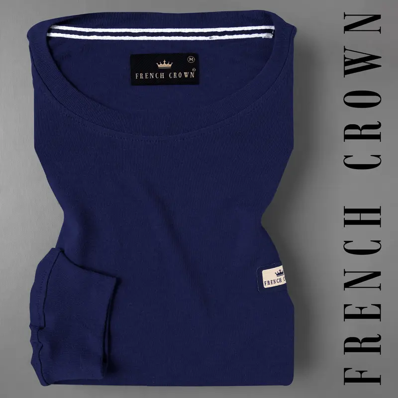 Bunting Blue Full Sleeve Super Soft Premium Cotton Sweatshirt 1