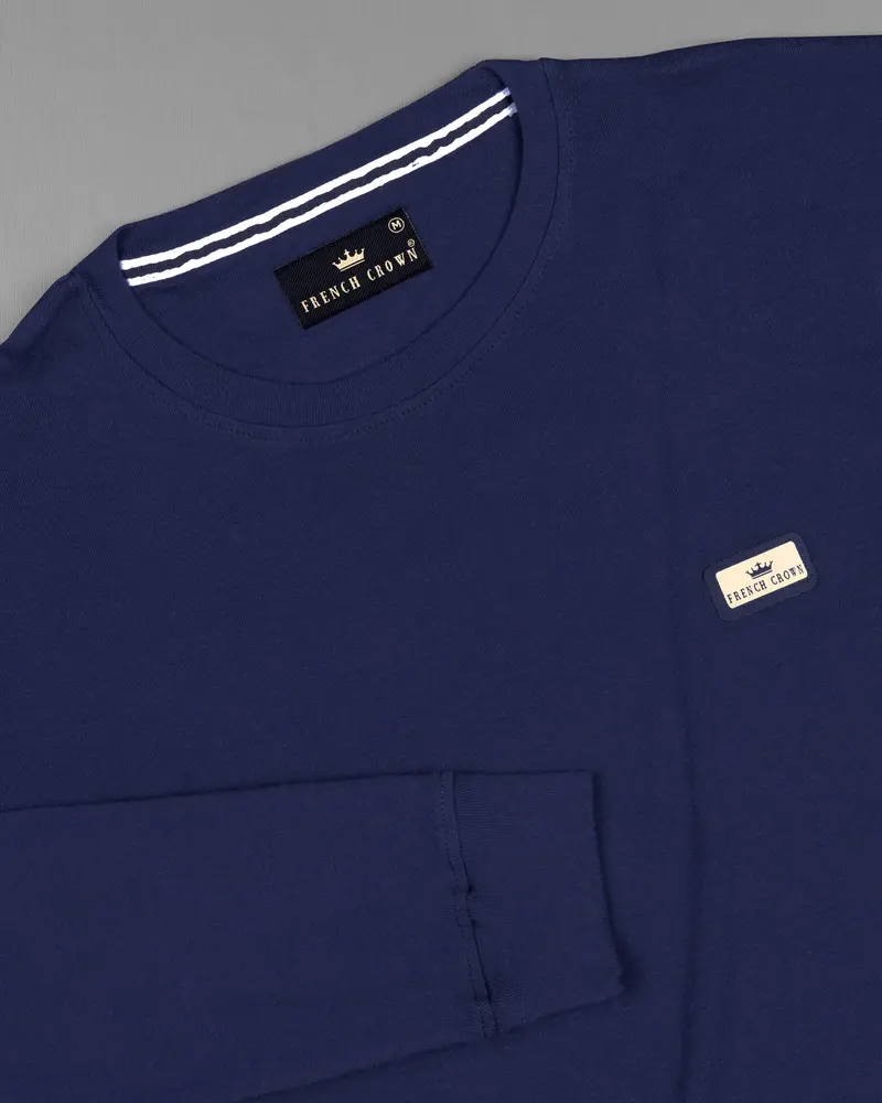 Bunting Blue Full Sleeve Super Soft Premium Cotton Sweatshirt 4