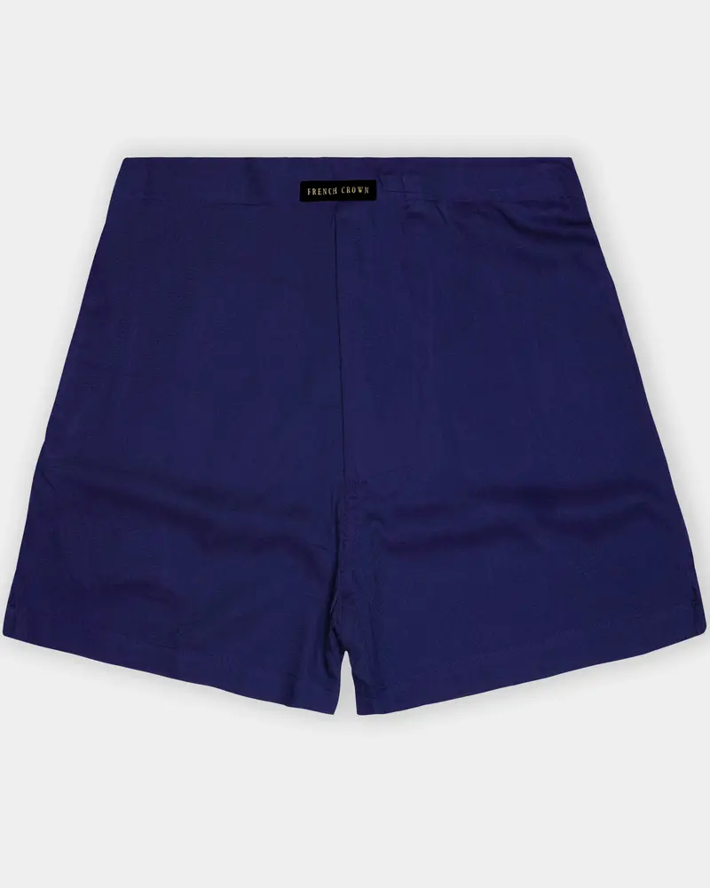 Bunting Blue Solid Twill Premium Cotton Boxer 1
