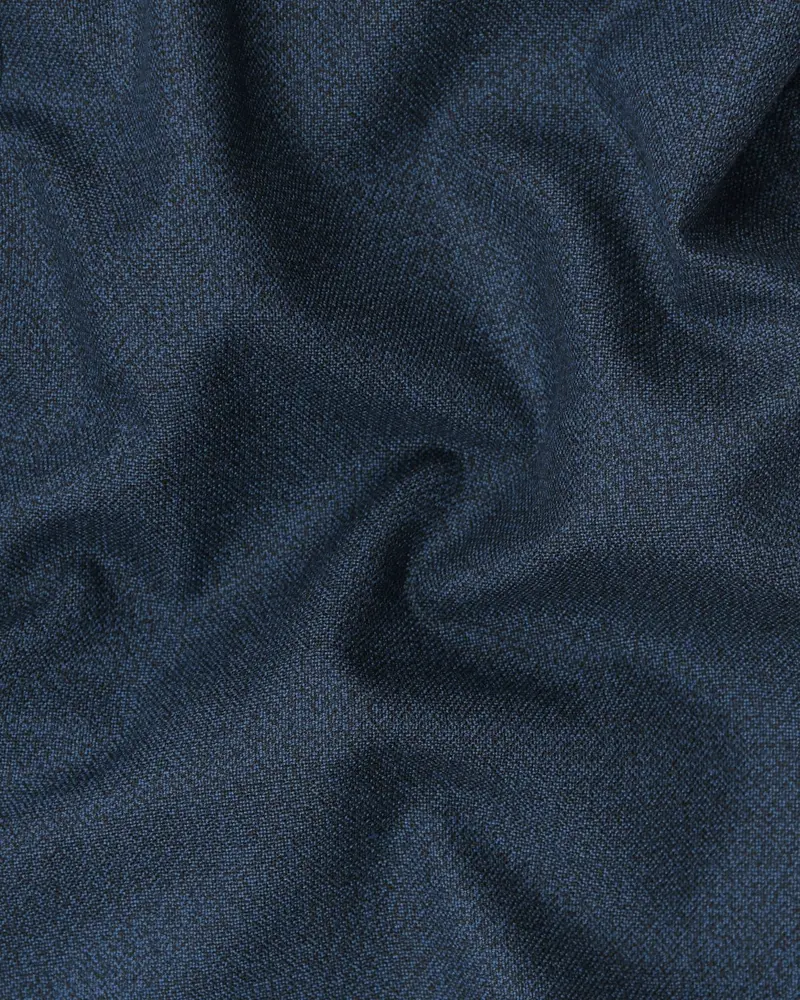Bunting Blue With Black Textured Waistcoat 3