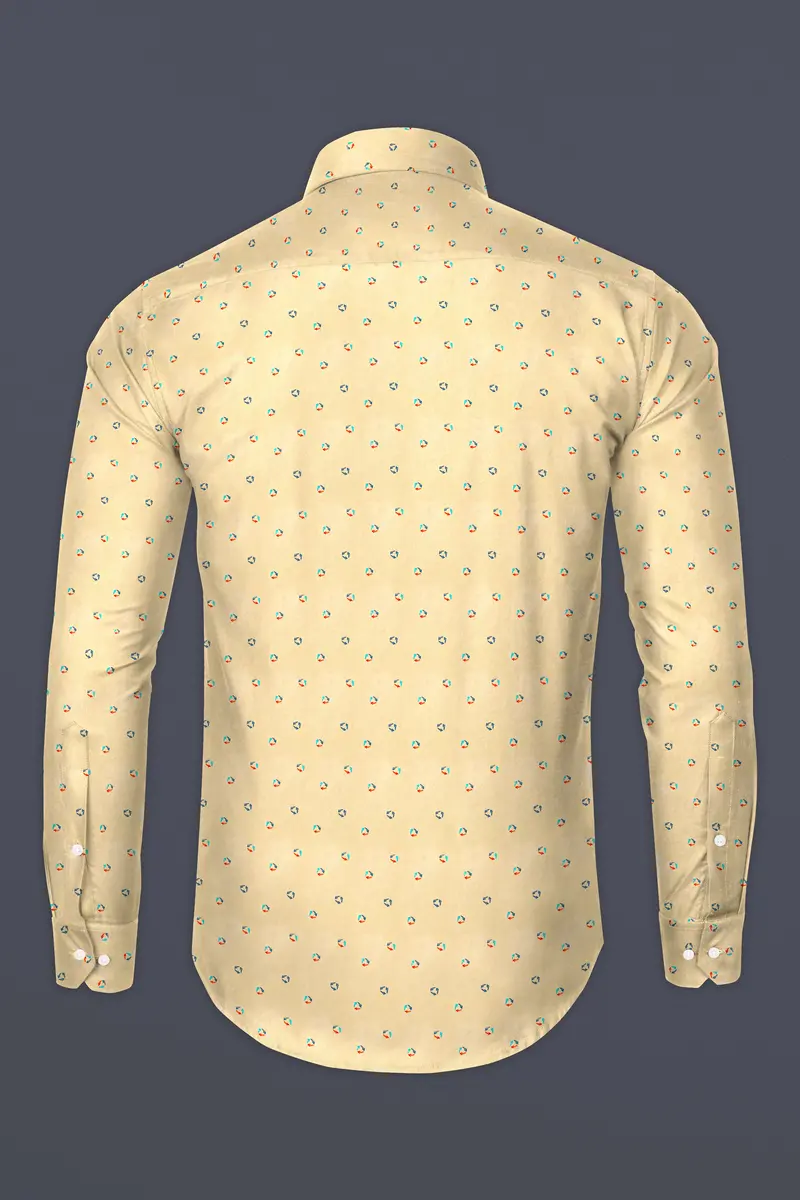 Burly Brown Printed Royal Oxford Button Down Shirt 5