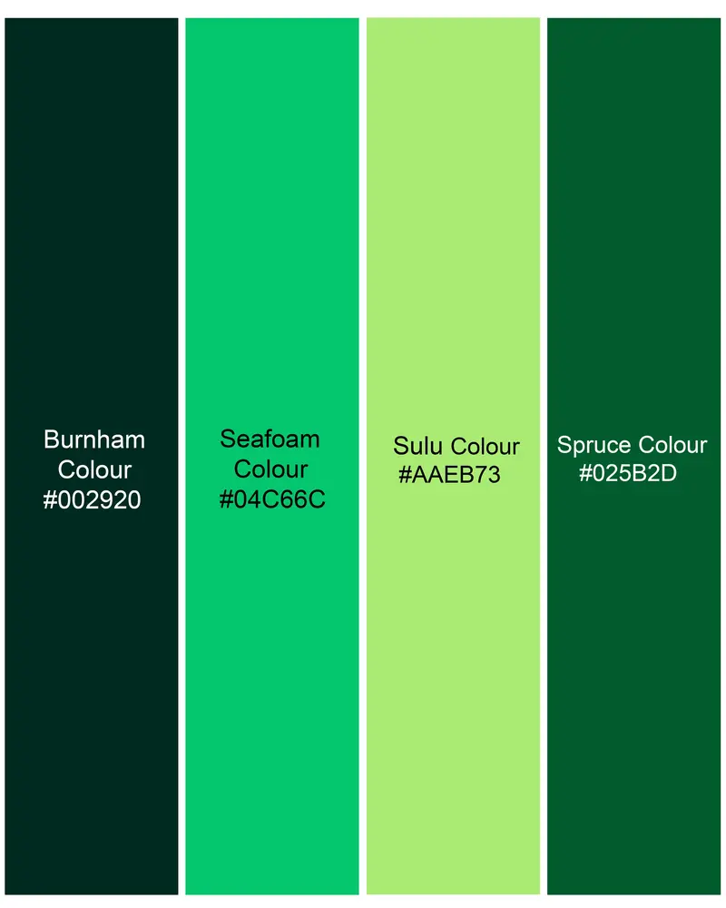 Burnham Green With Seafoam Green Multicolour Printed Super Soft Premium Cotton Shirt 7