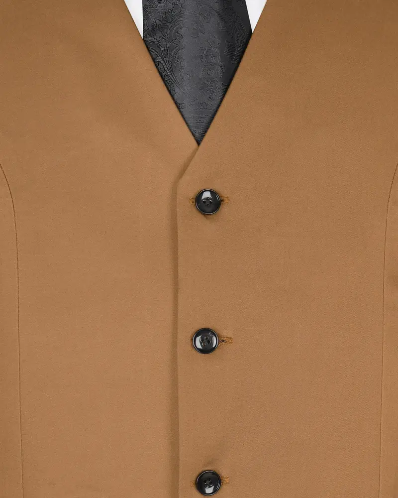 Burnished Amber Premium Cotton Waistcoat 5