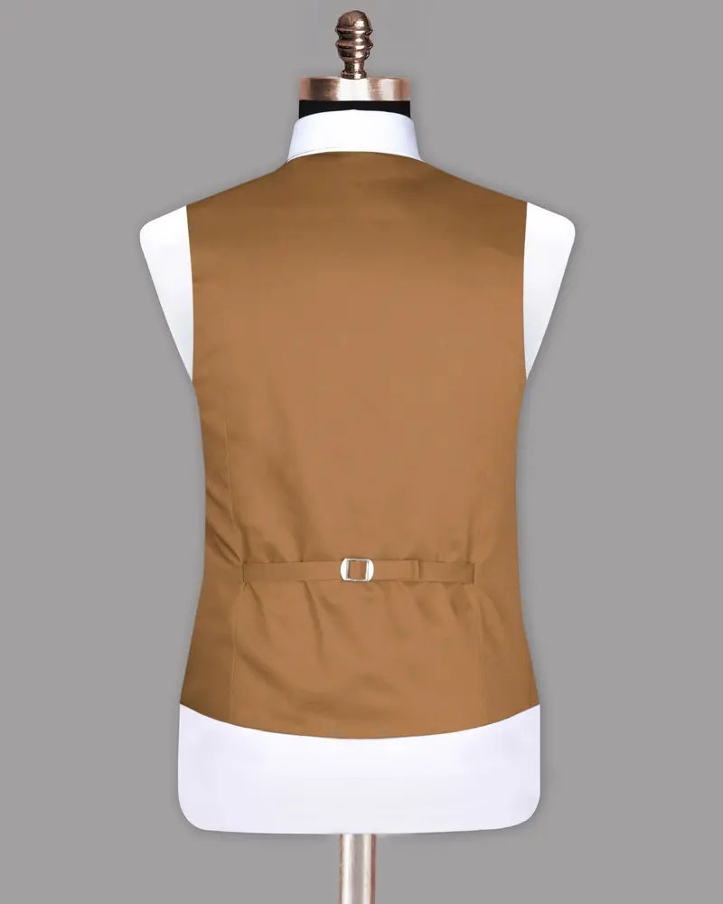 Burnished Amber Premium Cotton Waistcoat 6