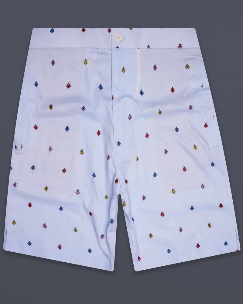 Buzzink-Mischka Blue Insects Printed Premium Cotton Shorts 1