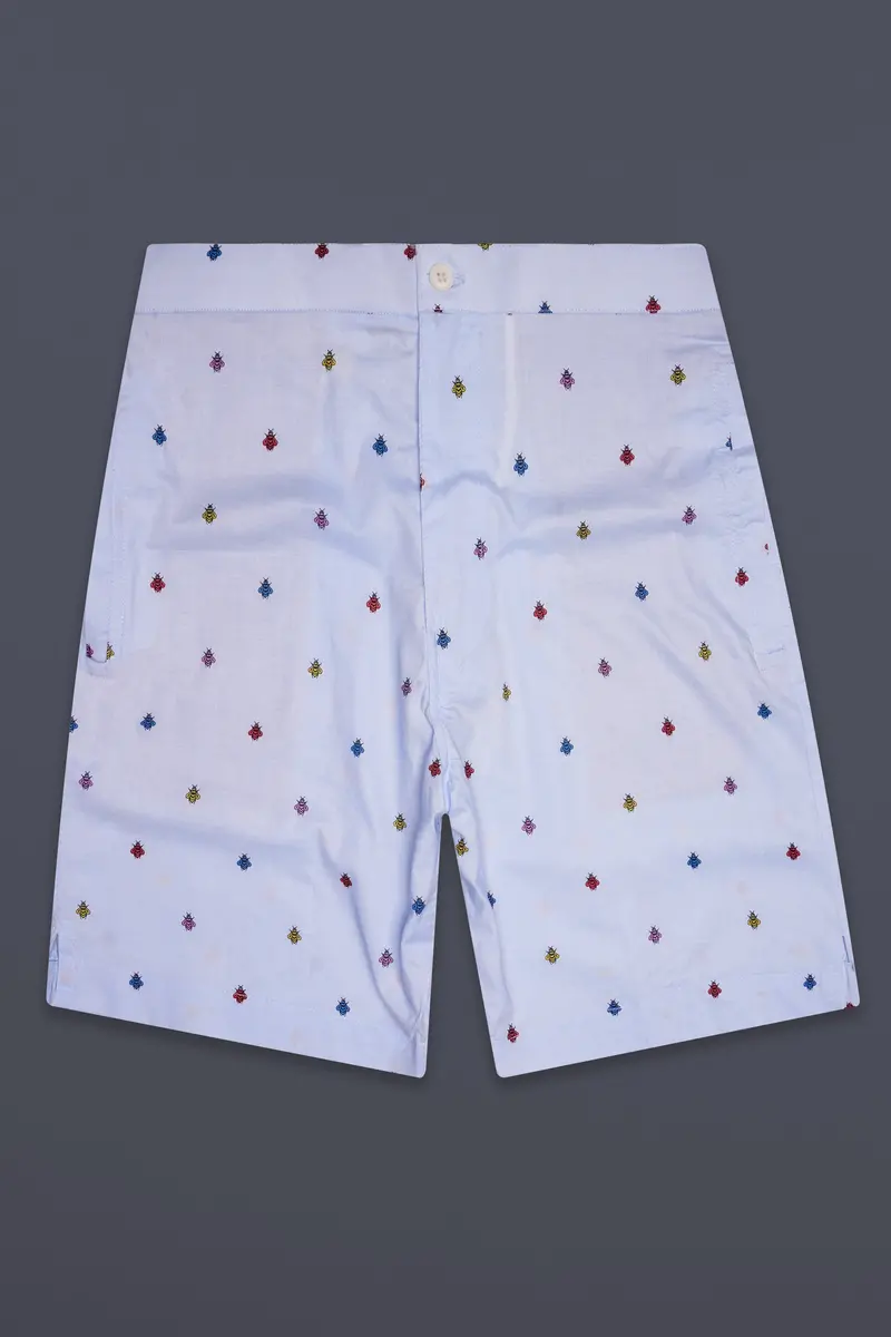 Buzzink-Mischka Blue Insects Printed Premium Cotton Shorts 2