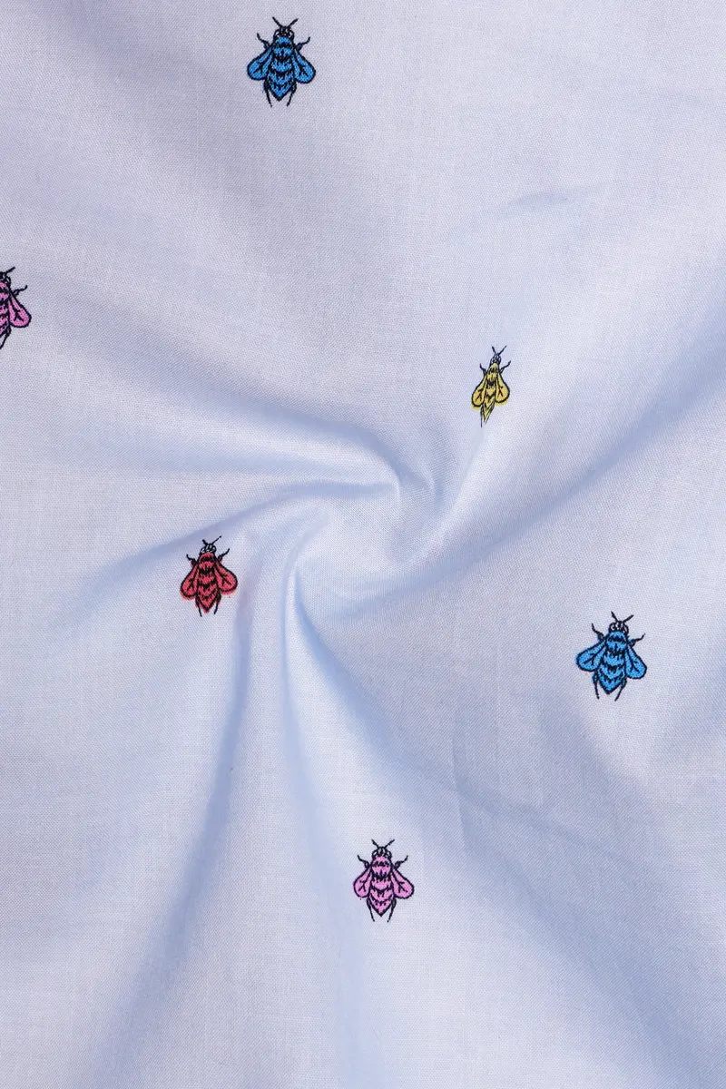 Buzzink-Mischka Blue Insects Printed Premium Cotton Shorts 3
