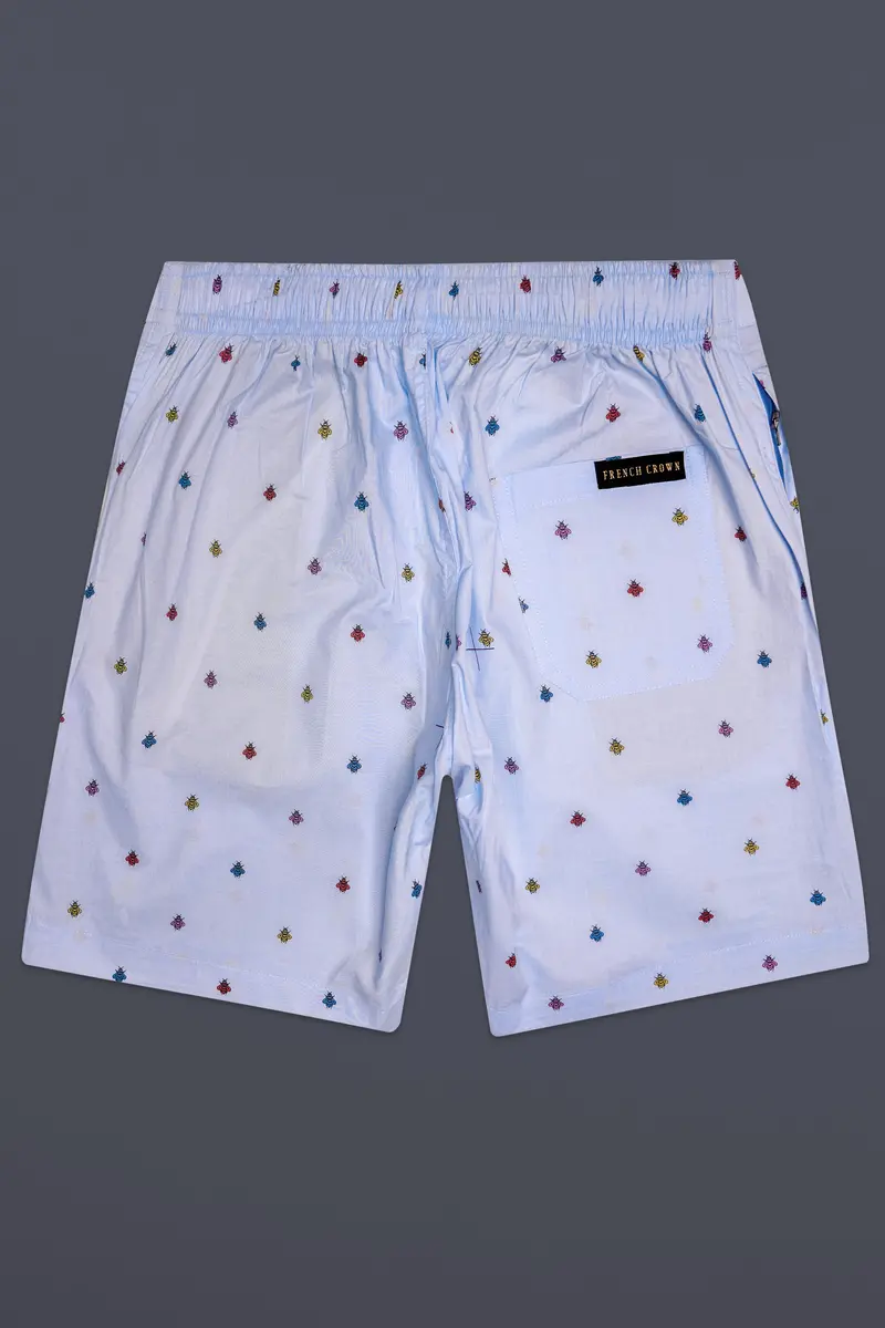 Buzzink-Mischka Blue Insects Printed Premium Cotton Shorts 6