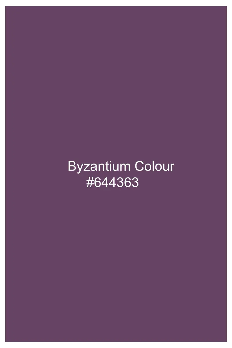 Byzantium Purple Chambray Button Down Shirt 6