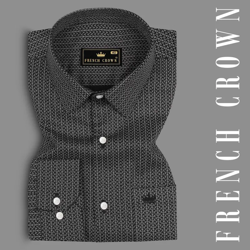 Cabin Black Printed Giza Cotton Shirt 7