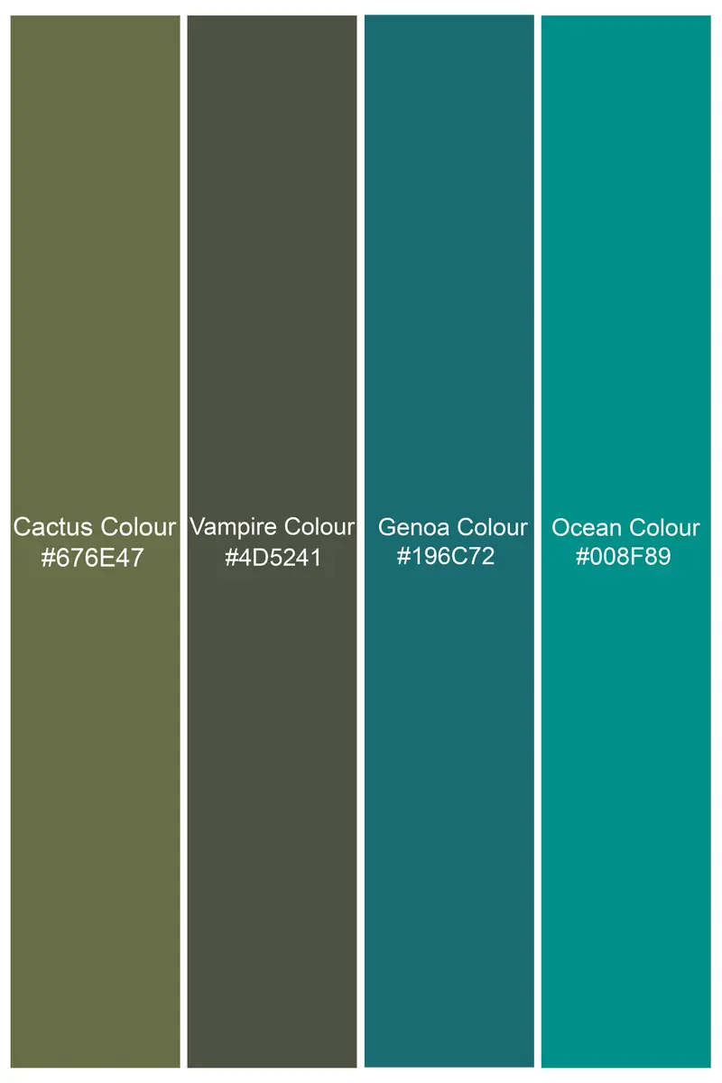 Cactus Green And Genoa Blue Striped Subtle Sheen Super Soft Premium Cotton Designer Shirt 9