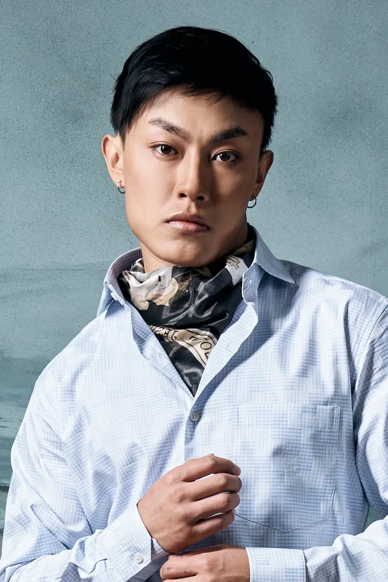 Cadet Blue Jacquard Textured Premium Cotton Shirt 4