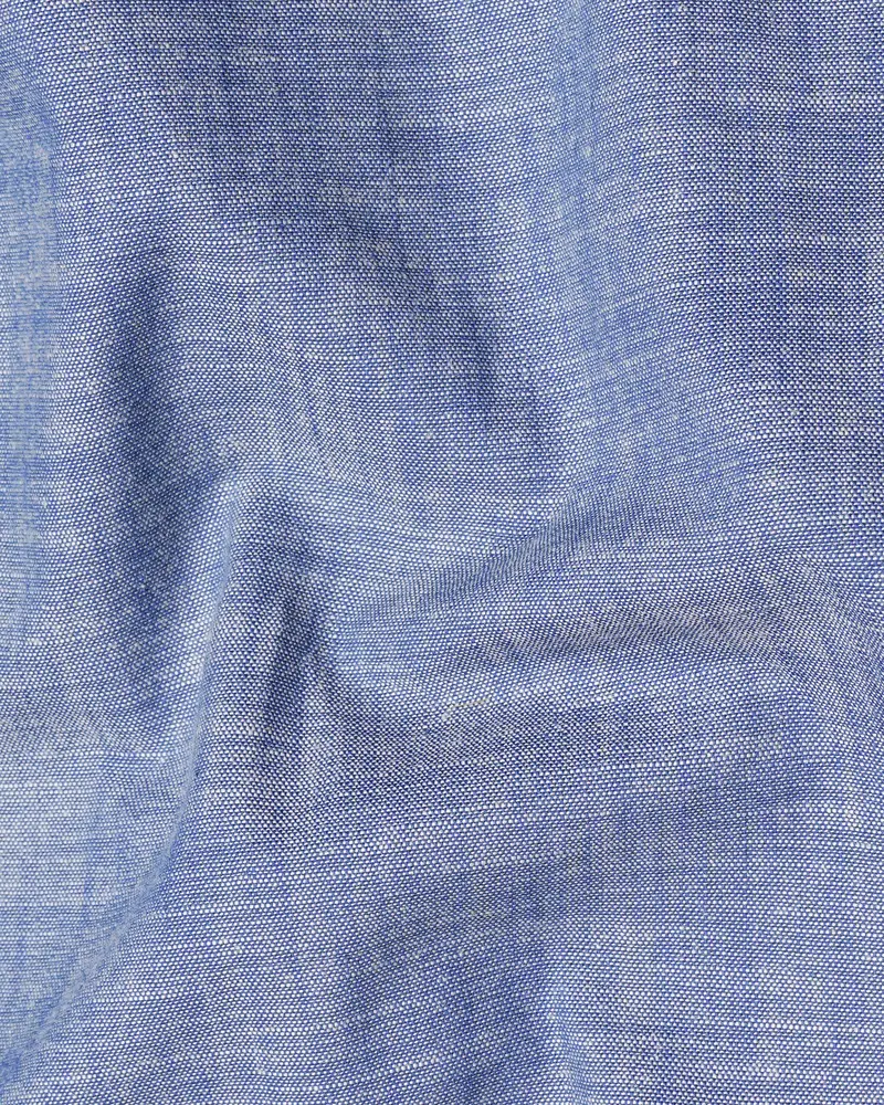Cadet Blue Luxurious Linen Shirt 2