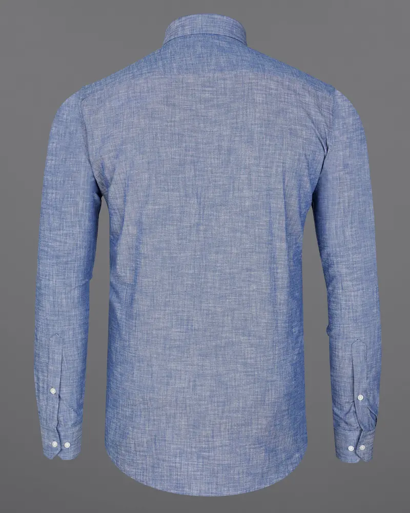 Cadet Blue Luxurious Linen Shirt 6