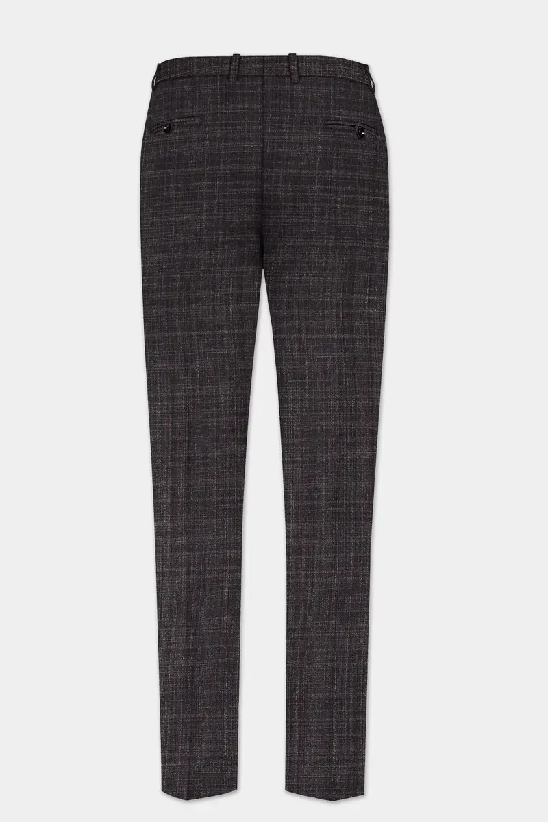 Cafénoir-Piano Brown Textured Wool Rich Single Breasted Slim Lapel Suit 14