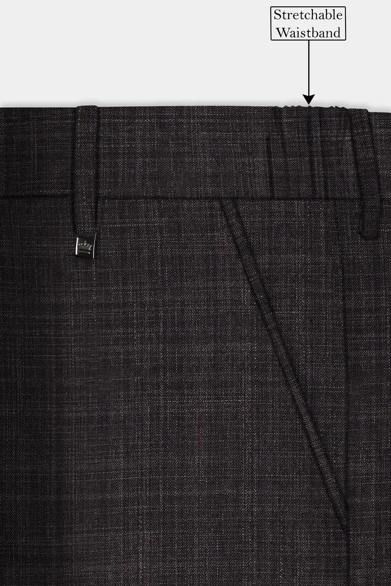 Cafénoir-Piano Brown Textured Wool Rich Single Breasted Slim Lapel Suit 15