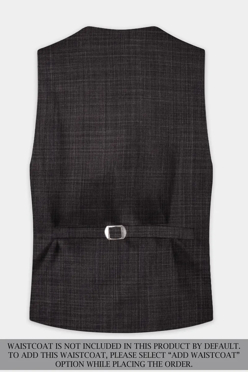 Cafénoir-Piano Brown Textured Wool Rich Single Breasted Slim Lapel Suit 17