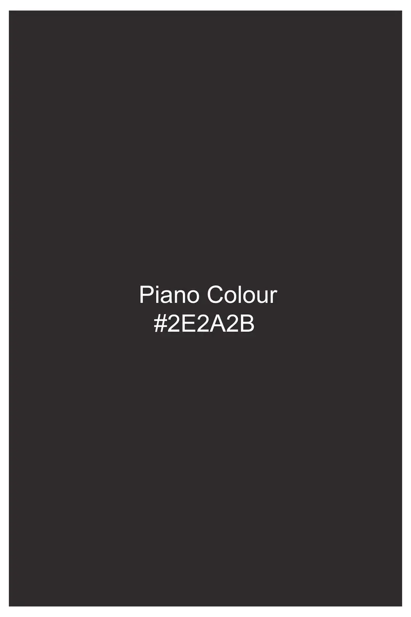 Cafénoir-Piano Brown Textured Wool Rich Single Breasted Slim Lapel Suit 24
