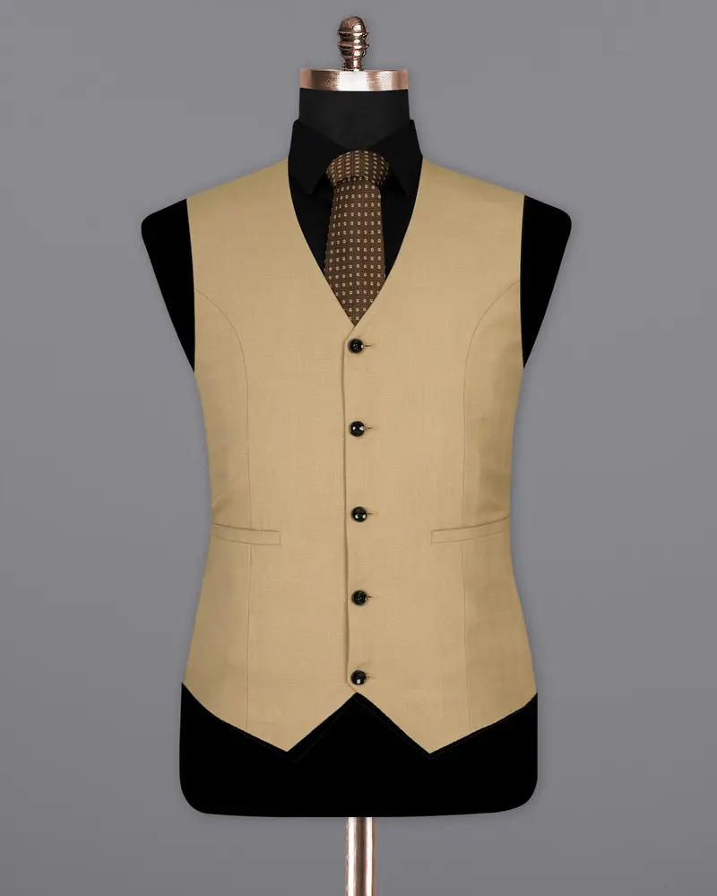 Calico Cream Wool Blend Waistcoat 2
