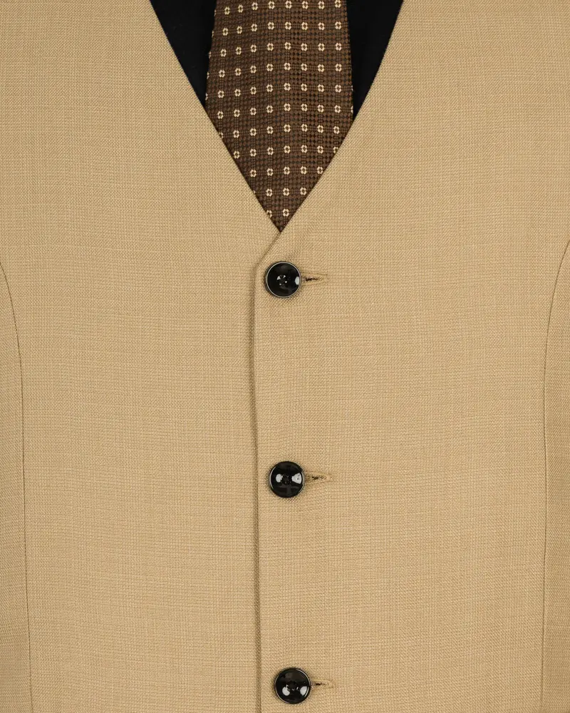 Calico Cream Wool Blend Waistcoat 5