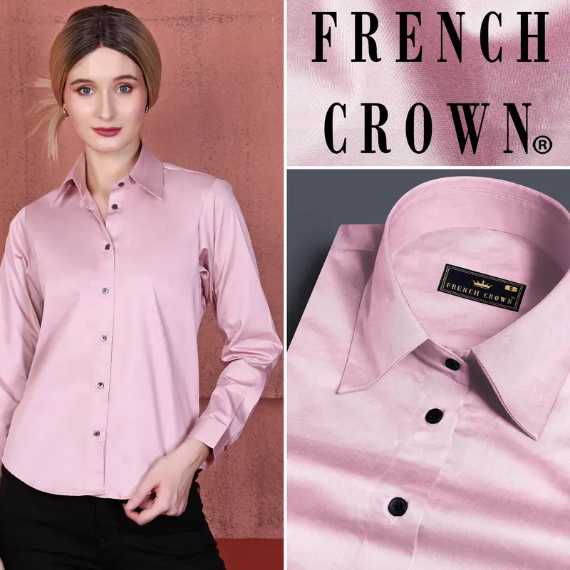 Calm Shell Peach Premium Cotton Shirt 1