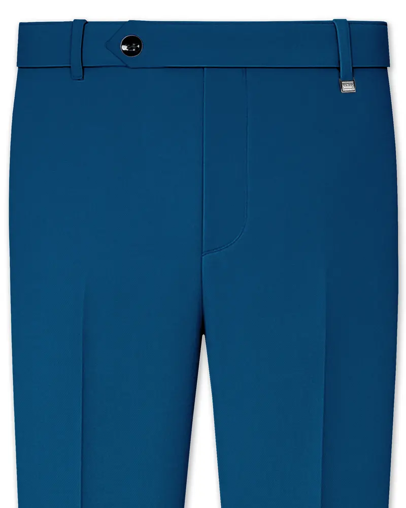 Calypso Blue Wool Rich Pant 1