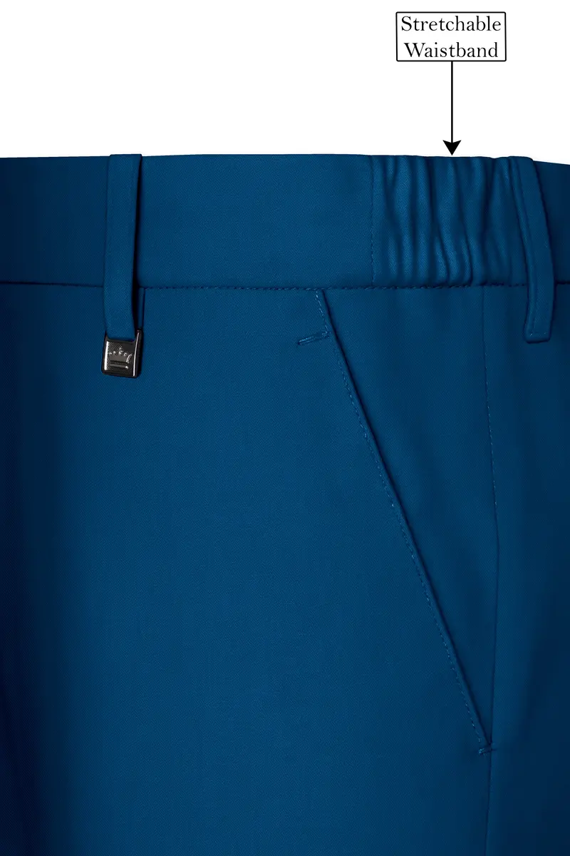 Calypso Blue Wool Rich Tuxedo Suit 15