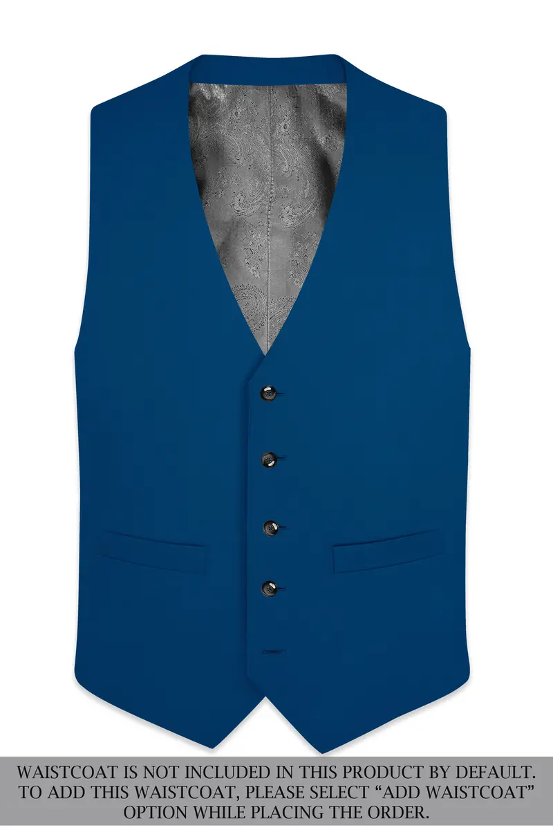 Calypso Blue Wool Rich Tuxedo Suit 16