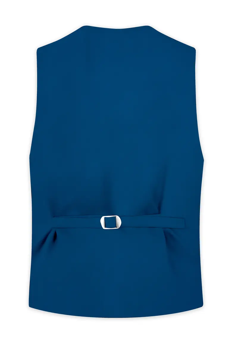 Calypso Blue Wool Rich Waistcoat 4