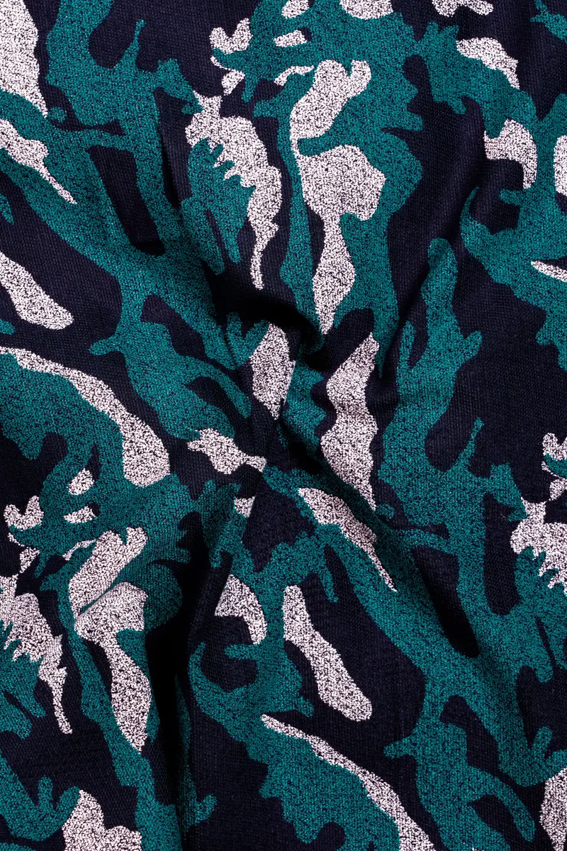 Calypso Green And Ebony Printed Camouflage Corduroy Shirt 2