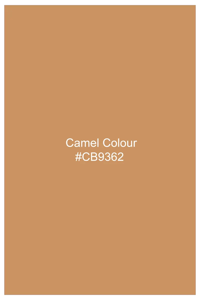 Camel Cream Chambray Giza Cotton Shirt 8