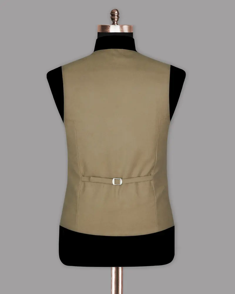 Camel Flannel Premium Cotton Waistcoat 6