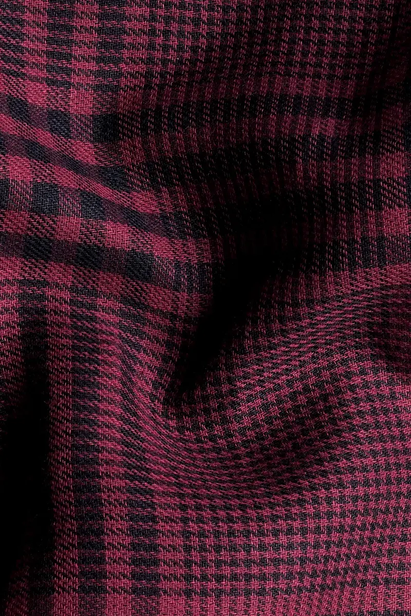 Camelot Pink And Onyx Black Checkered Houndstooth Shirt 2