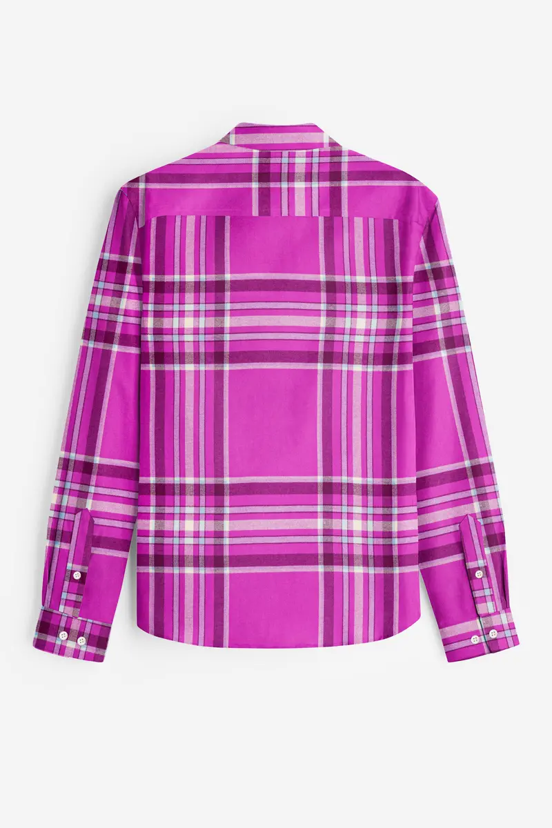 Camelot Pink Plaid Flannel Cotton Shirt 5