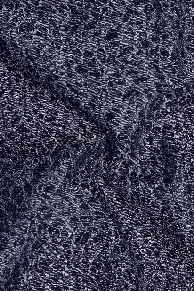 Camosyne-Phantom Denim Blue Abstract Camouflage Printed Super Soft Premium Cotton Casual Shirt 3